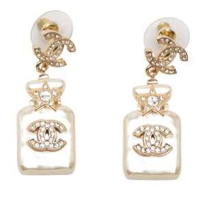 Chanel Cc Logo Star Earrings Metal #246741C11B